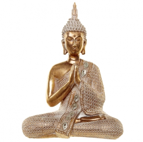 Gold and White Thai Buddha - Lotus